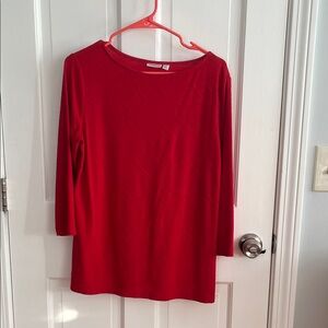 Croft & Barrow Vibrant Red Long Sleeve Top